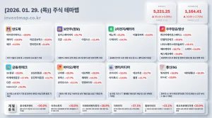 2026년 1월 29일 주식테마맵 인포그래픽 - 반도체 아이언디바이스 상한가 시각화 분석